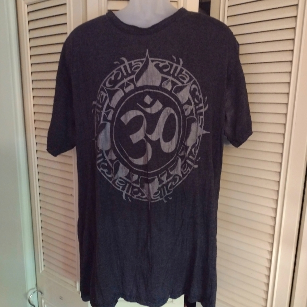 SURE DESIGN - Infinitee Om T-Shirt | XXL / Silver on Black